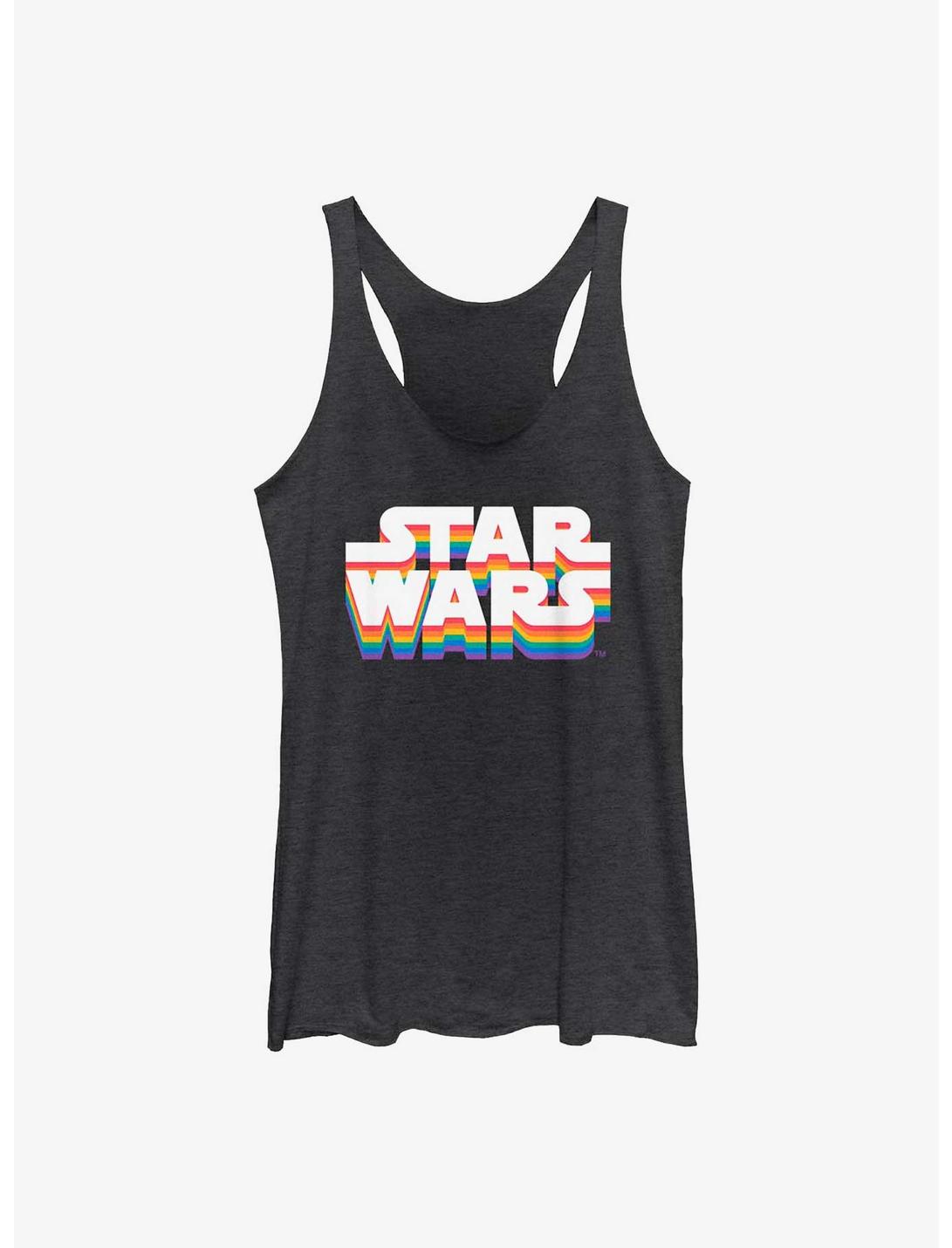 Star Wars Logo Pride Womens Tank Top, BLK HTR, hi-res