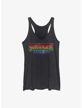 Stranger Things Rainbow Logo Womens Tank Top, , hi-res