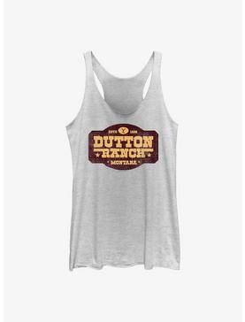 Yellowstone Dutton Ranch Distressed Sign Womens Tank Top, , hi-res