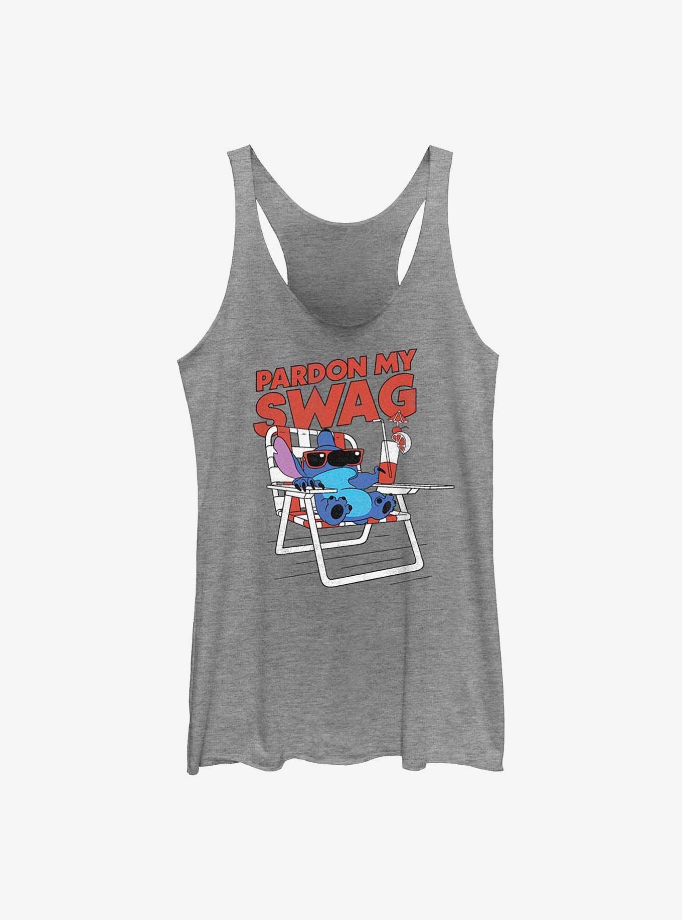 Disney Lilo & Stitch Pardon My Swag Womens Tank Top, GRAY HTR, hi-res