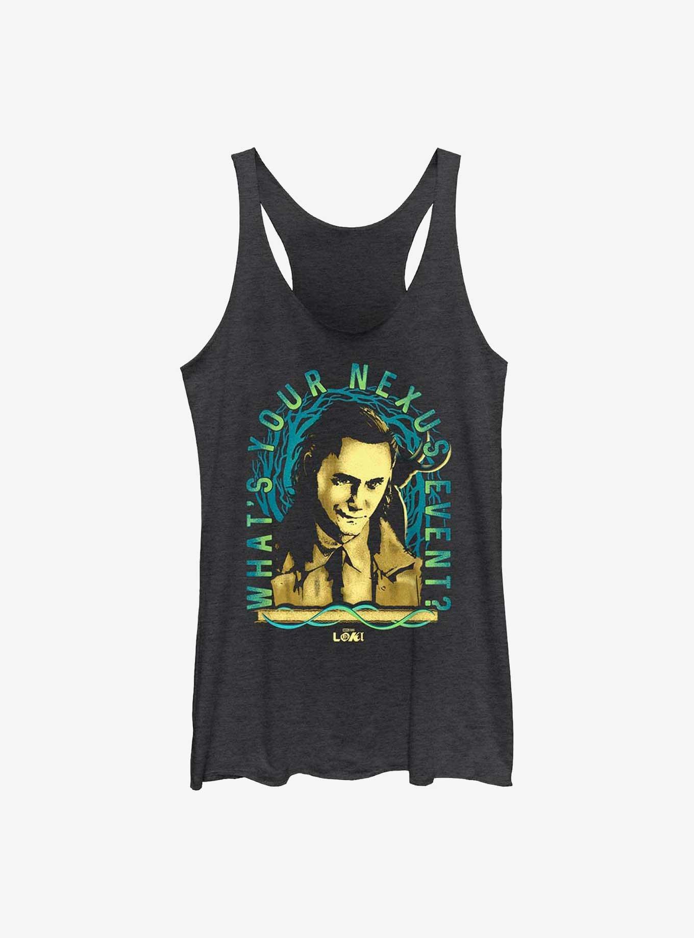 Marvel Loki Clocks Ticking Womens Tank Top, BLK HTR, hi-res
