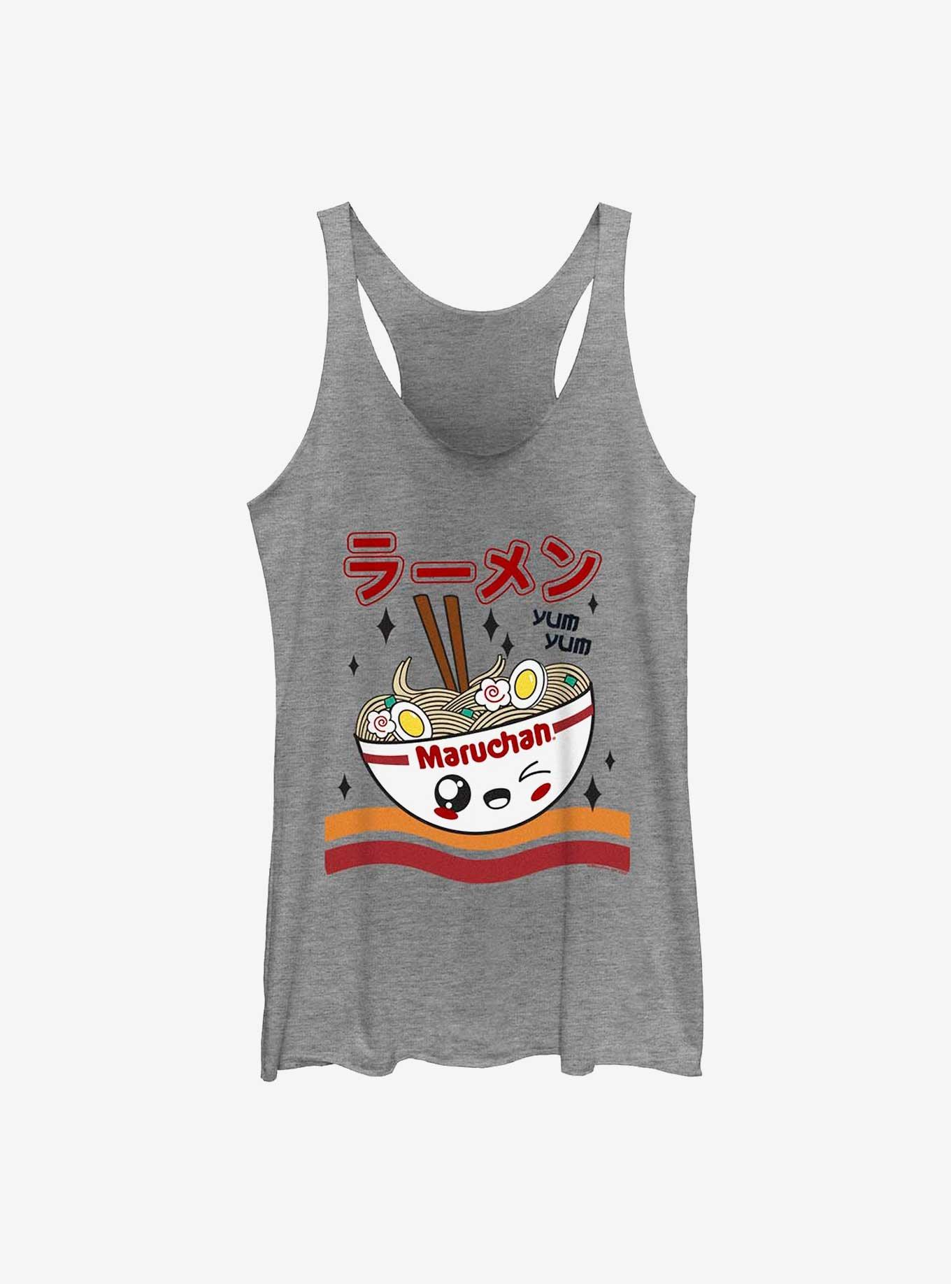 Maruchan Kawaii Bowl Yum Yum Womens Tank Top, GRAY HTR, hi-res
