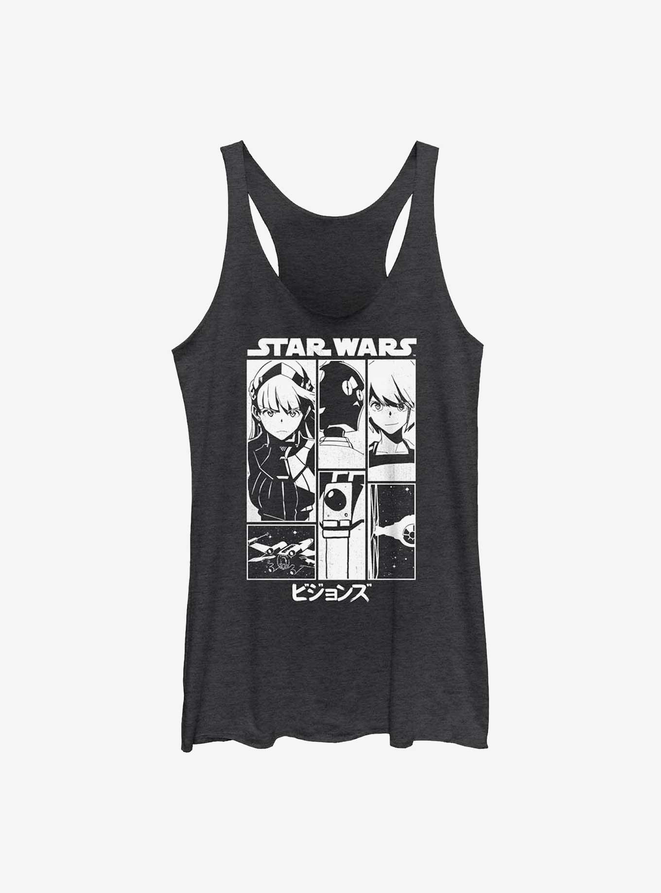 Star Wars: Visions Poster Womens Tank Top, BLK HTR, hi-res view 1