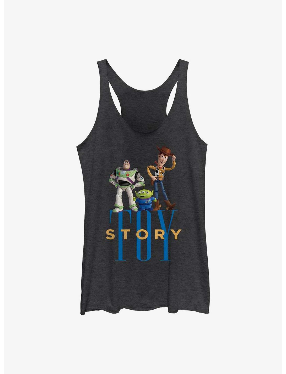 Disney Pixar Toy Story Classic Toys Buzz and Woody Womens Tank Top, BLK HTR, hi-res