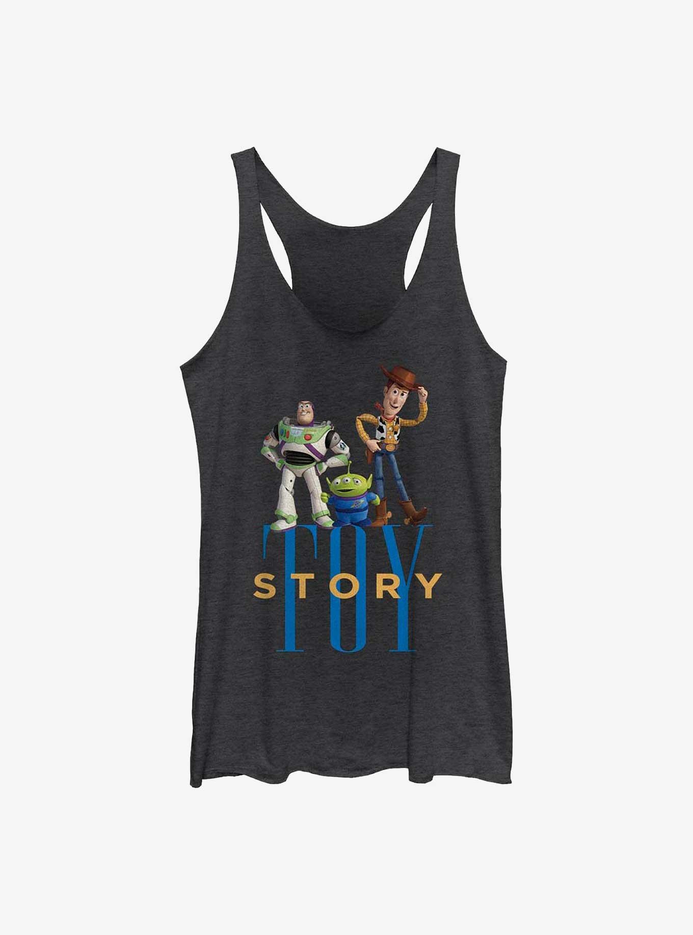 Disney Pixar Toy Story Classic Toys Buzz and Woody Womens Tank Top, BLK HTR, hi-res