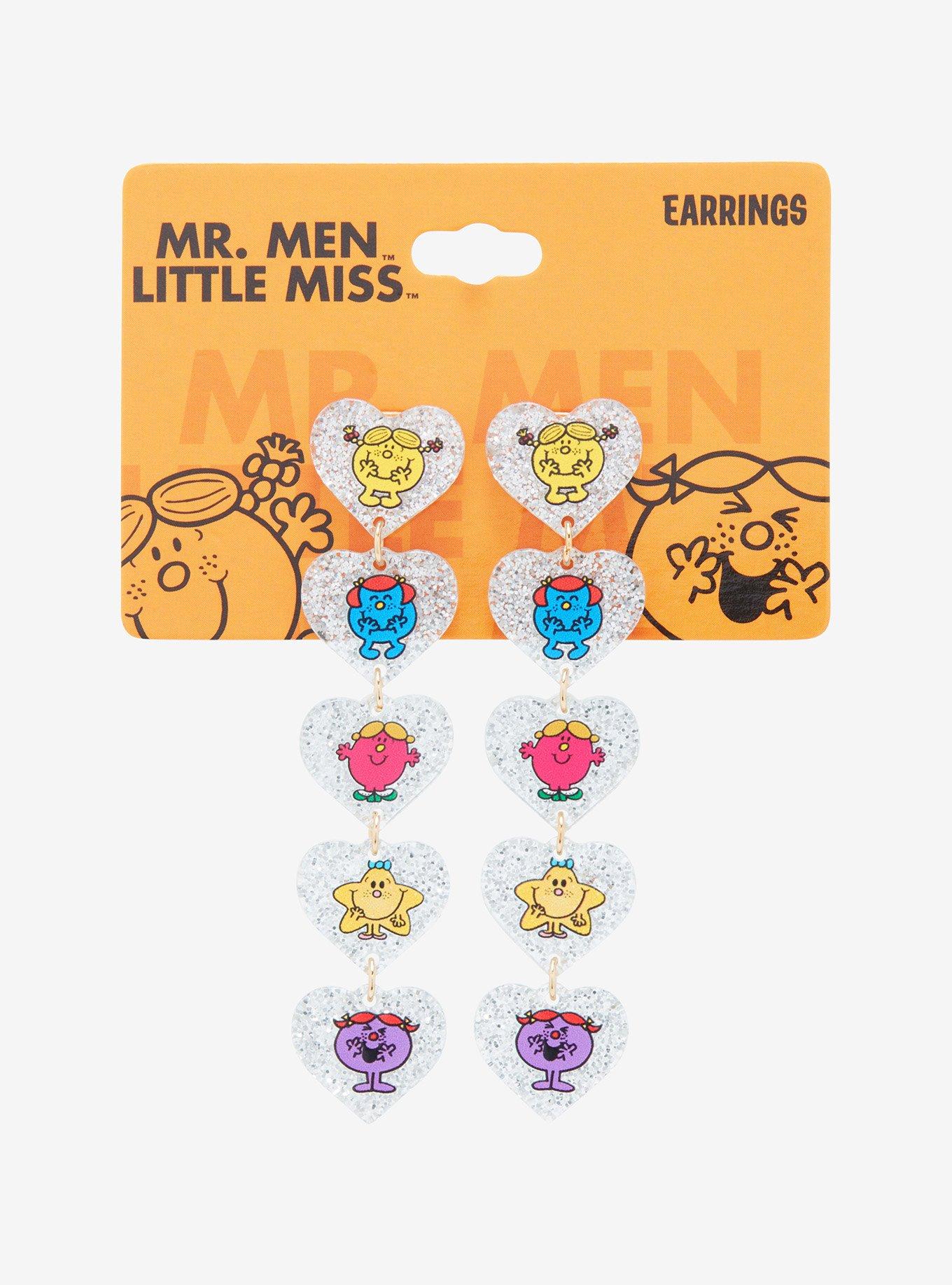 Mr. Men Little Miss Stacked Character Hearts Earrings - BoxLunch Exclusive, , hi-res