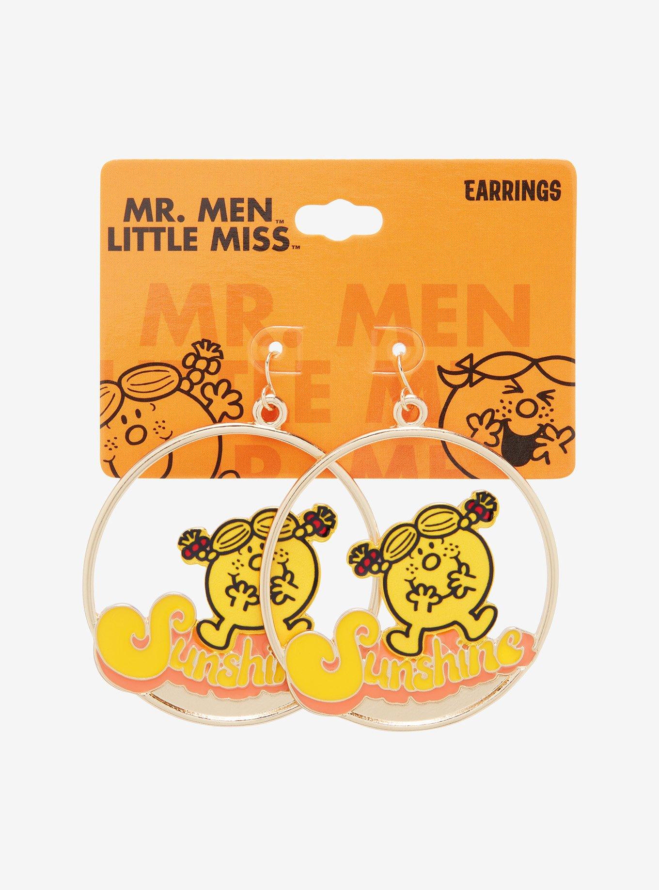 Mr. Men Little Miss Little Miss Sunshine Portrait Hoop Earrings - BoxLunch Exclusive, , hi-res