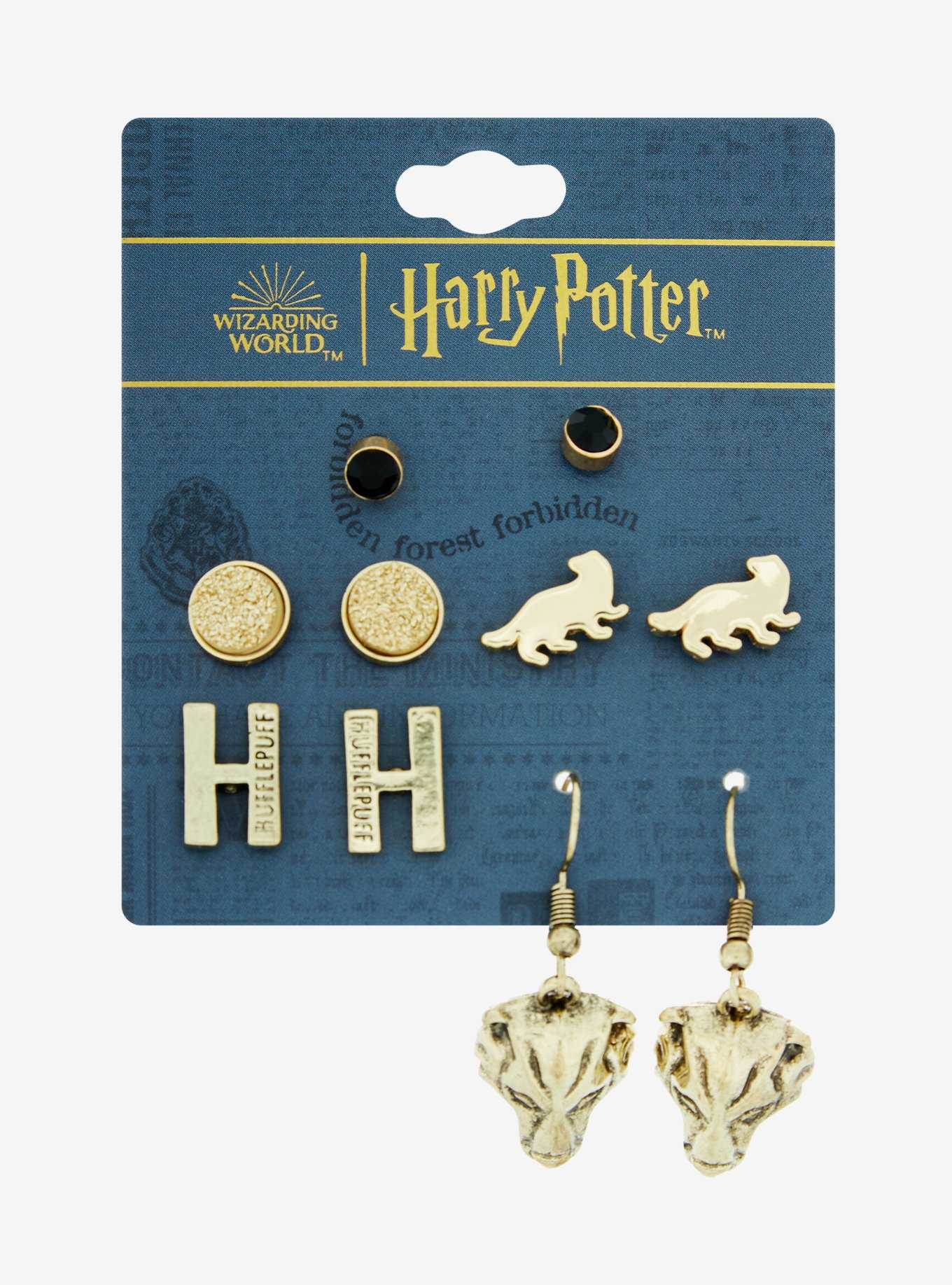 Harry Potter Hufflepuff Earring Set - BoxLunch Exclusive, , hi-res