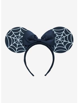 Disney Minnie Mouse Glow-in-the-Dark Spiderweb Ears Headband - BoxLunch Exclusive, , hi-res