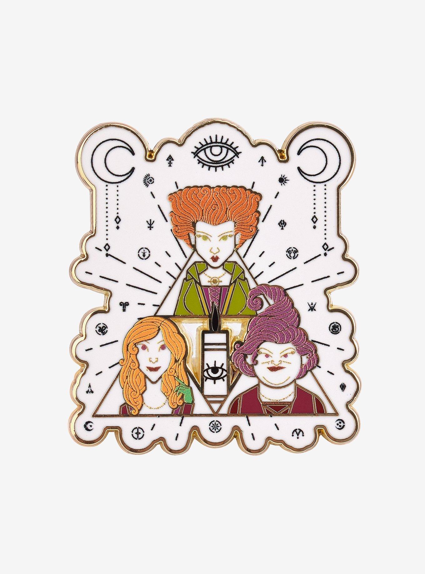 Disney Hocus Pocus Sanderson Sisters Black Flame Candle Enamel Pin - BoxLunch Exclusive, , hi-res