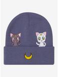 Sailor Moon Luna & Artemis Youth Cuff Beanie - BoxLunch Exclusive, , hi-res