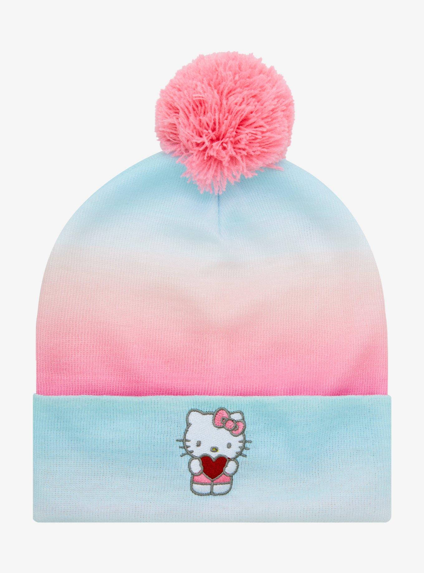 Sanrio Hello Kitty Ombre Pom-Pom Youth Beanie - BoxLunch Exclusive, , hi-res