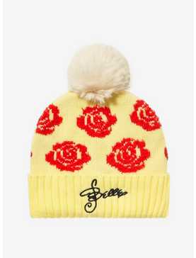 Disney Beauty and The Beast Roses Pom-Pom Youth Beanie - BoxLunch Exclusive, , hi-res