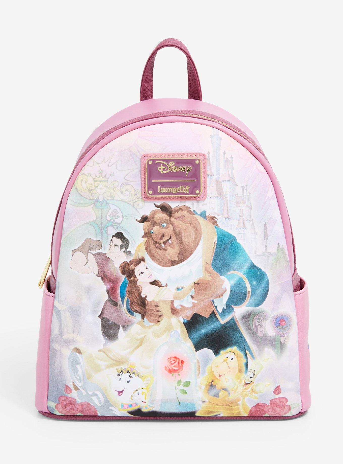  Loungefly GT Exclusive Disney Beauty and the Beast Comic AOP  Mini Backpack