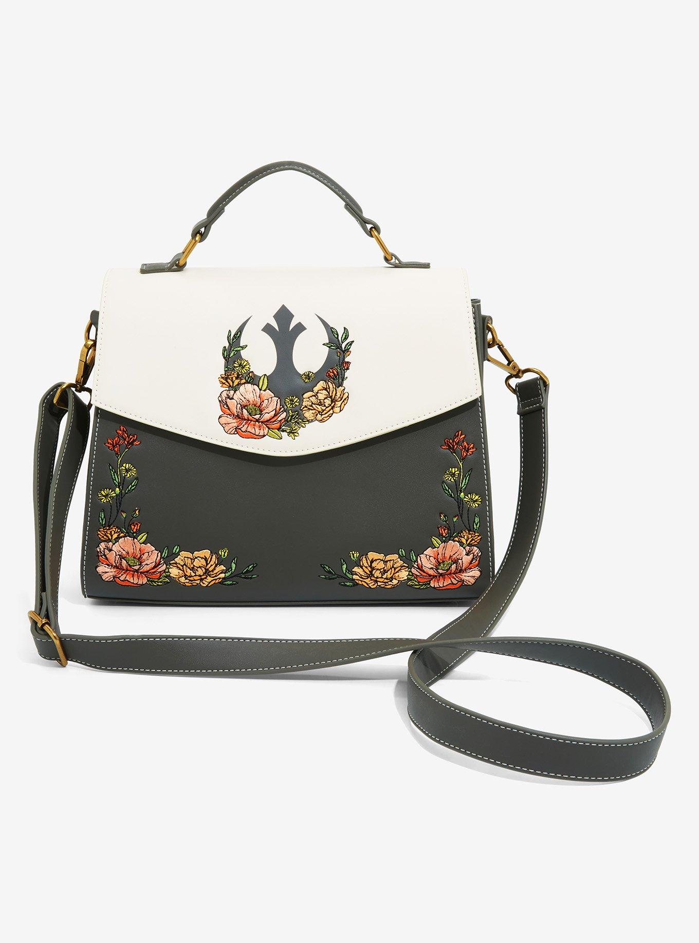 Loungefly Star Wars Rebel Symbol Floral Handbag - BoxLunch Exclusive ...