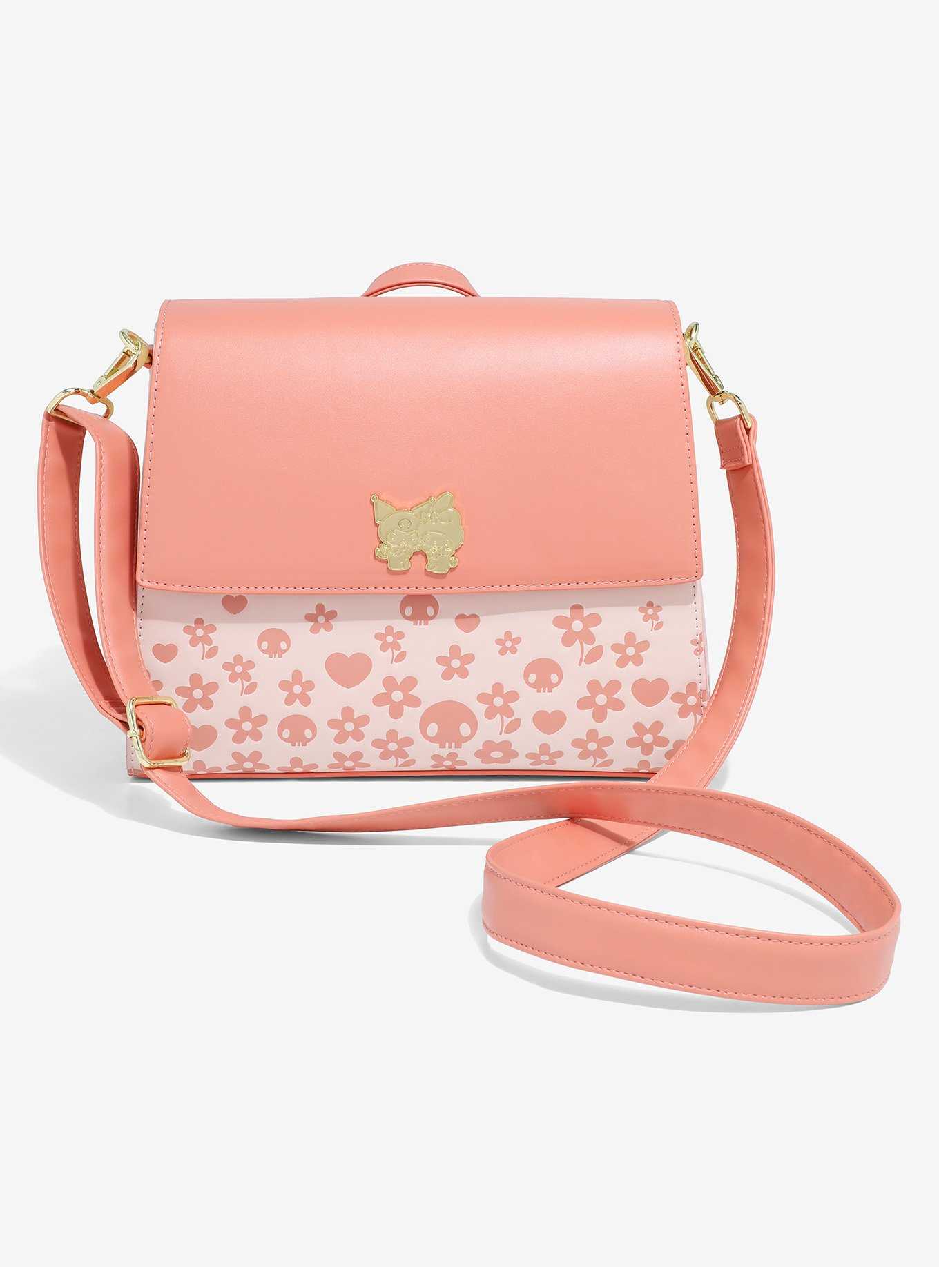 Loungefly Sanrio My Melody & Kuromi Floral Skulls Crossbody Bag - BoxLunch Exclusive, , hi-res