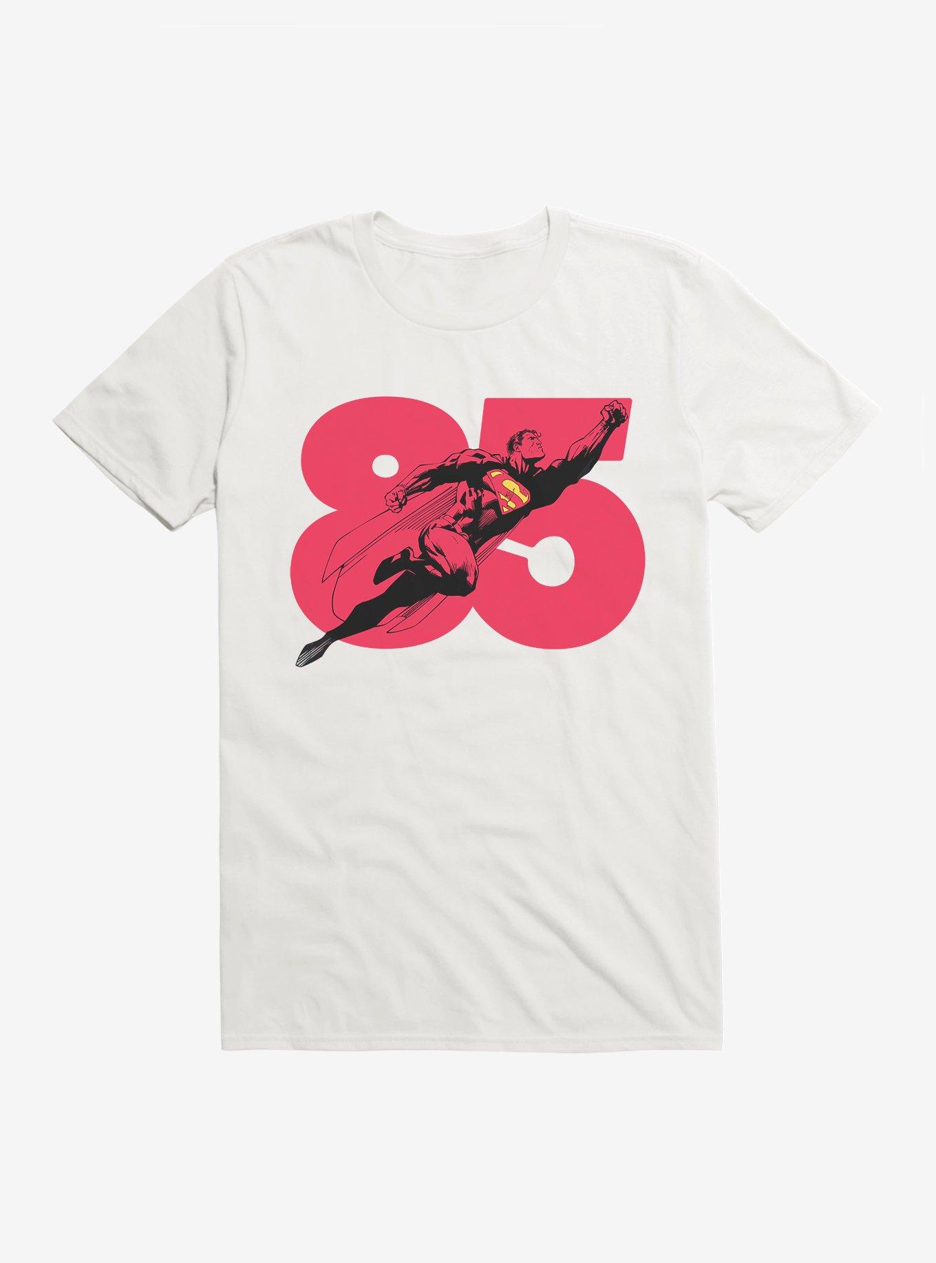 DC Comics Superman 85 Years Logo T-Shirt, WHITE, hi-res