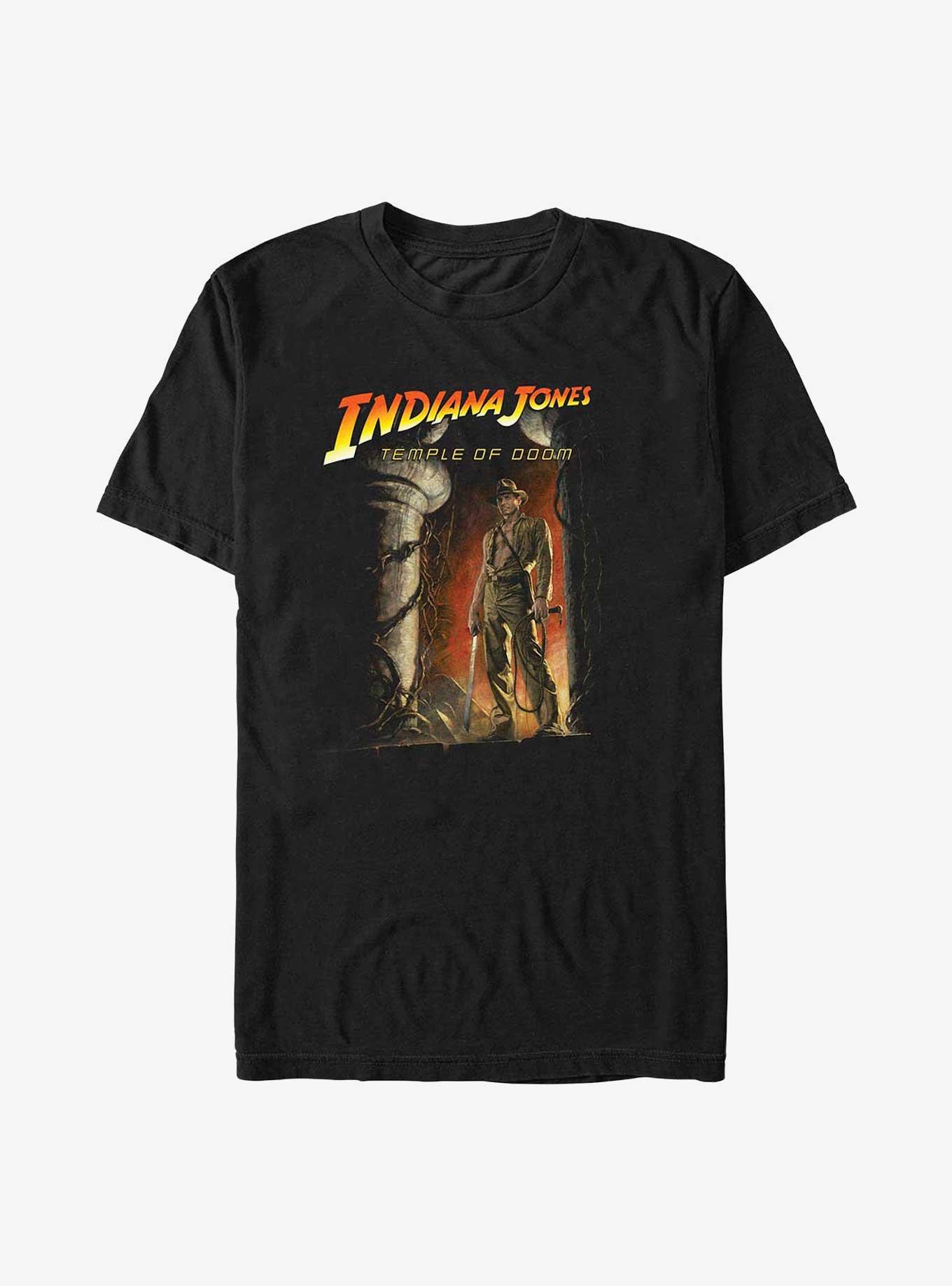 Indiana Jones and the Temple of Doom Poster Big & Tall T-Shirt, BLACK, hi-res