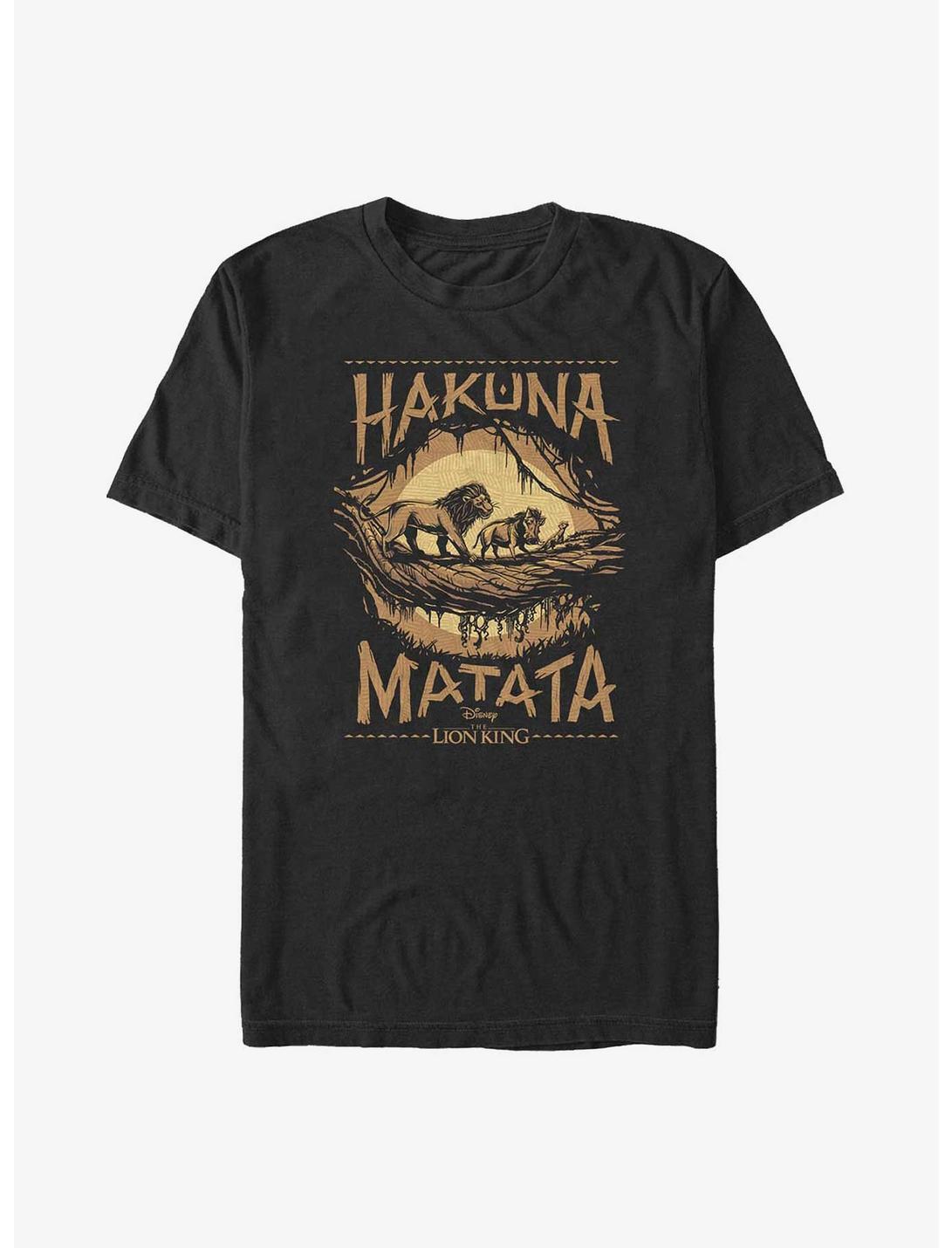 Disney The Lion King Hakuna Matata Poster Big & Tall T-Shirt, BLACK, hi-res