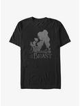 Disney Beauty and the Beast Belle Silhouette Big & Tall T-Shirt, BLACK, hi-res