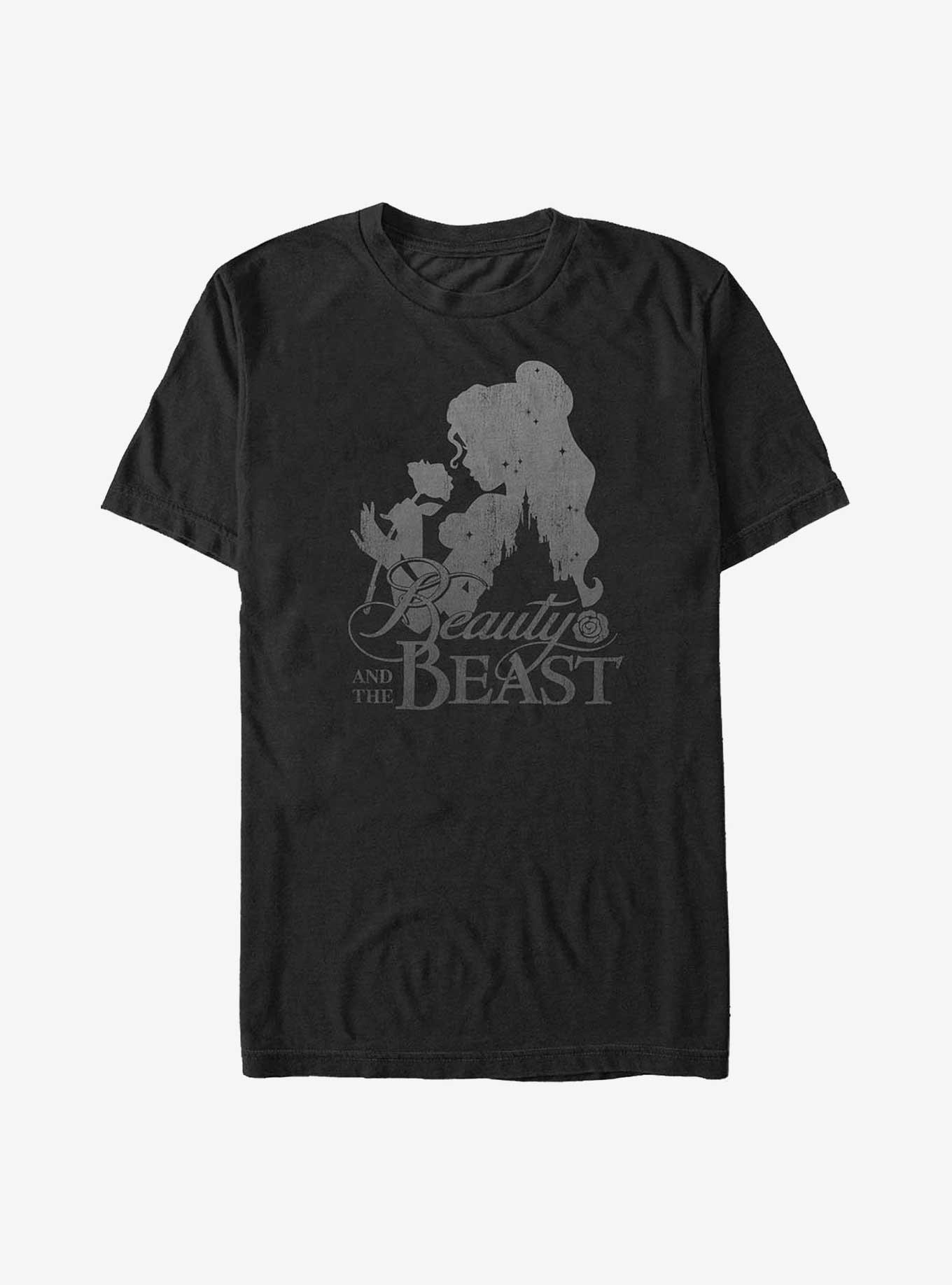 Disney Beauty and the Beast Belle Silhouette Big & Tall T-Shirt, BLACK, hi-res