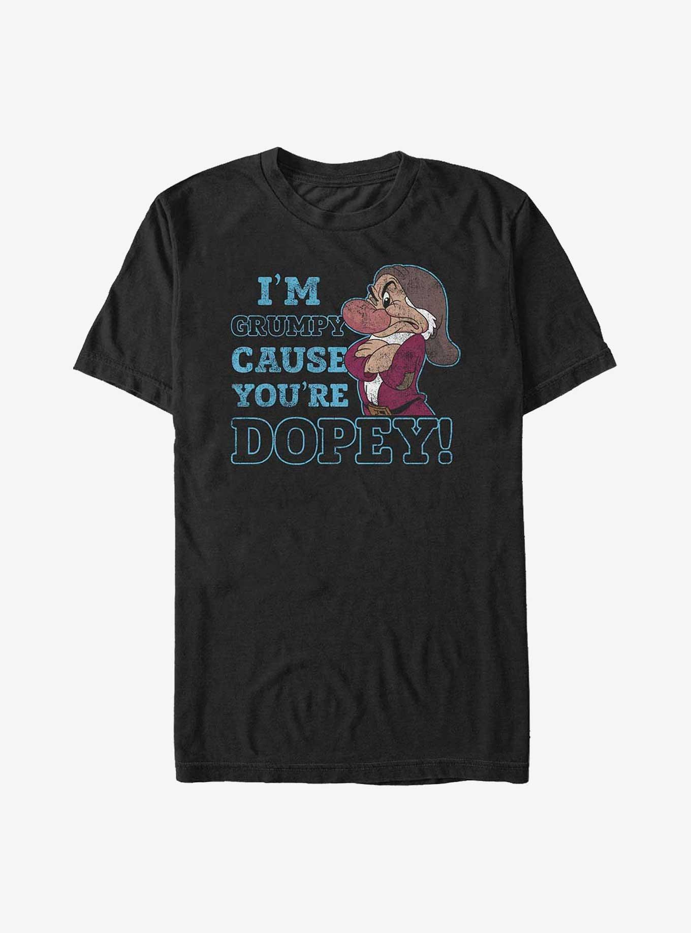 Disney Snow White and the Seven Dwarfs Grumpy Cause You're Dopey Big & Tall T-Shirt, , hi-res