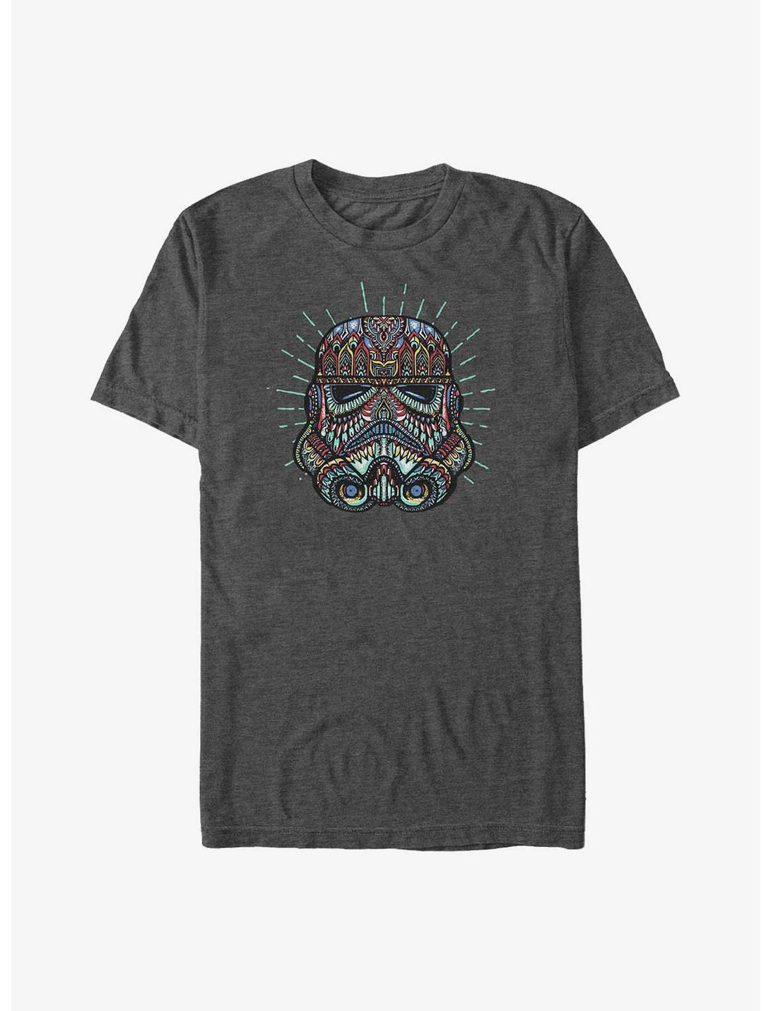 Star Wars Trooper Sugar Skull Big & Tall T-Shirt, CHAR HTR, hi-res