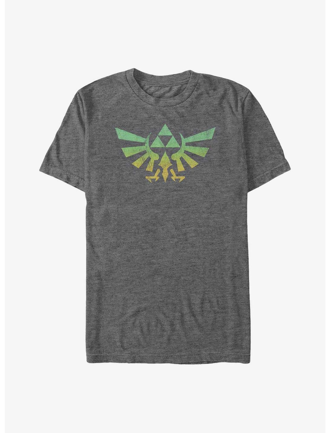 The Legend of Zelda Triforce Crest Big & Tall T-Shirt, CHAR HTR, hi-res