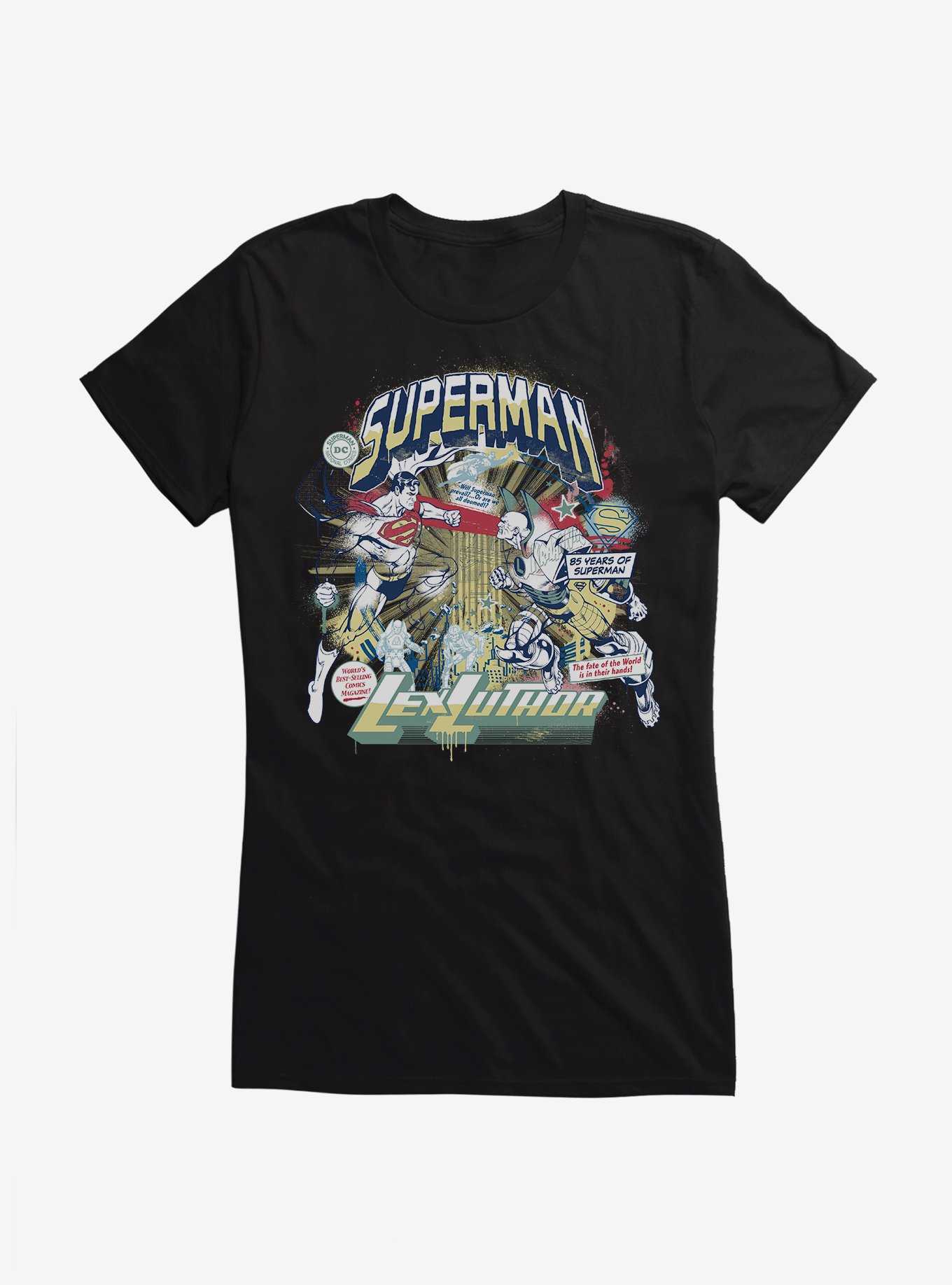 DC Comics Superman 85 Years Lex Luthor Fight Girls T-Shirt, , hi-res