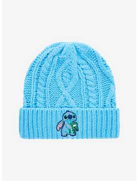 Disney Lilo & Stitch Stitch with Frog Cable Knit Beanie - BoxLunch Exclusive, , hi-res