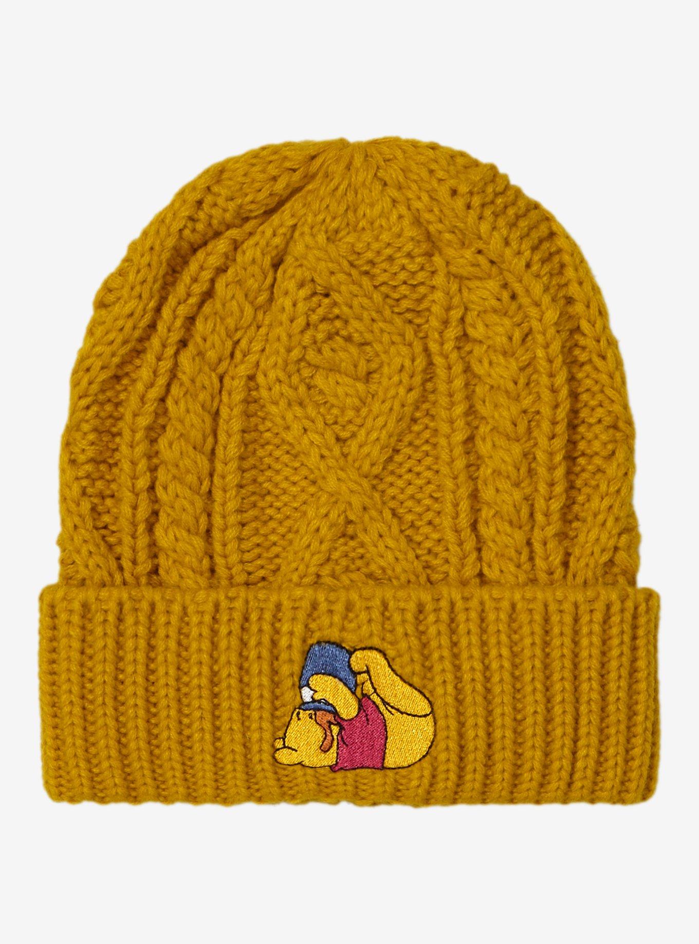 Disney Winnie the Pooh Pooh Bear Portrait Cable Knit Beanie - BoxLunch Exclusive