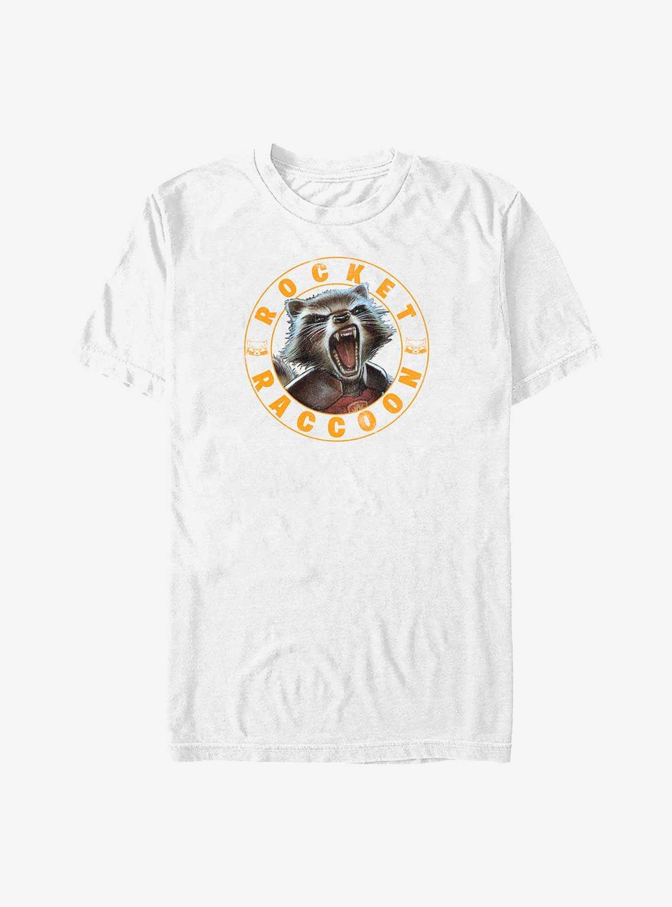 Marvel Guardians of the Galaxy Screaming Rocket Raccoon Stamp Big & Tall T-Shirt, , hi-res