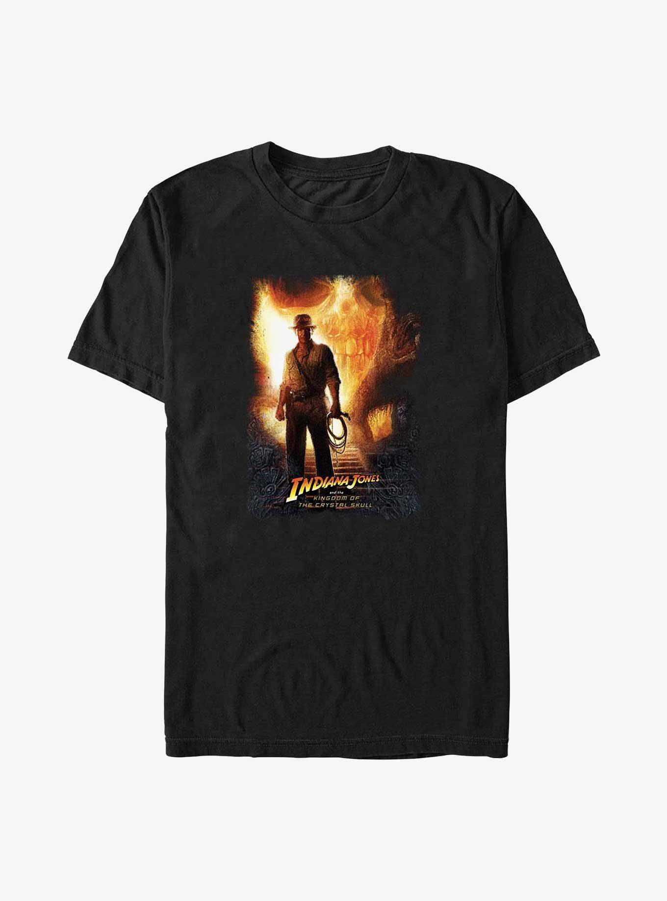 Indiana Jones and the Kingdom of the Crystal Skull Poster Big & Tall T-Shirt, BLACK, hi-res