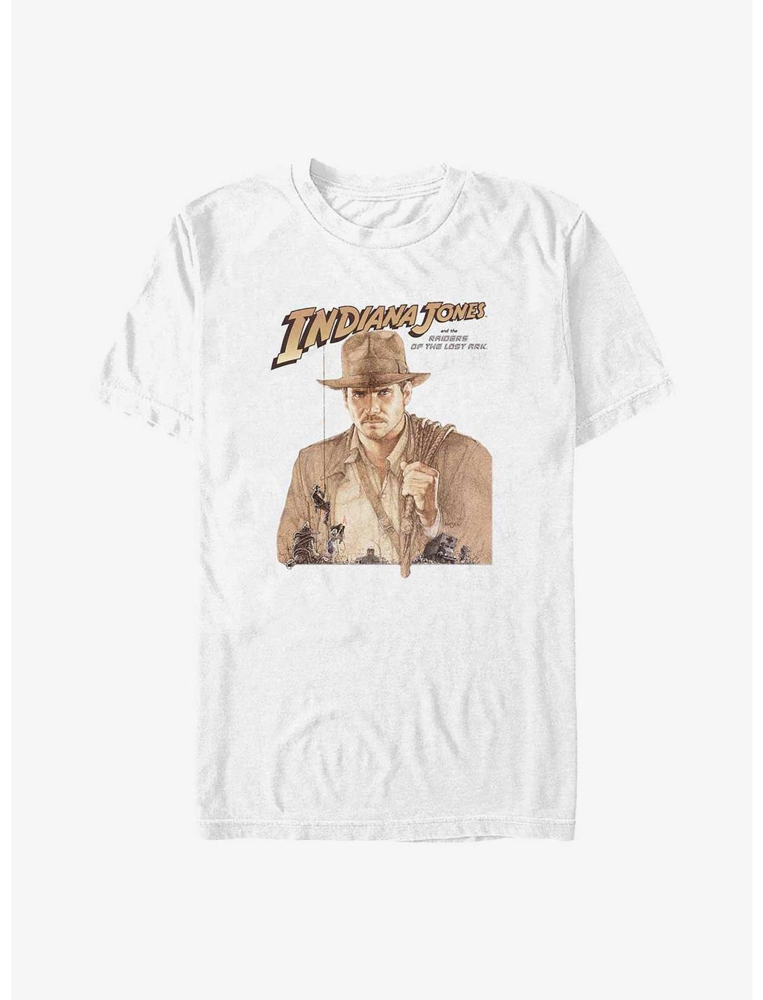 Indiana Jones and the Raiders of the Lost Ark Poster Big & Tall T-Shirt, WHITE, hi-res