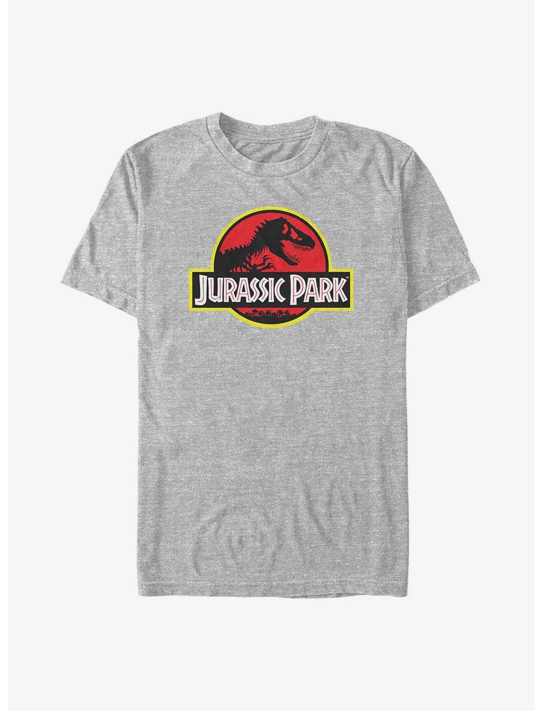 Jurassic Park Dinosaur Logo Badge Big & Tall T-Shirt, ATH HTR, hi-res