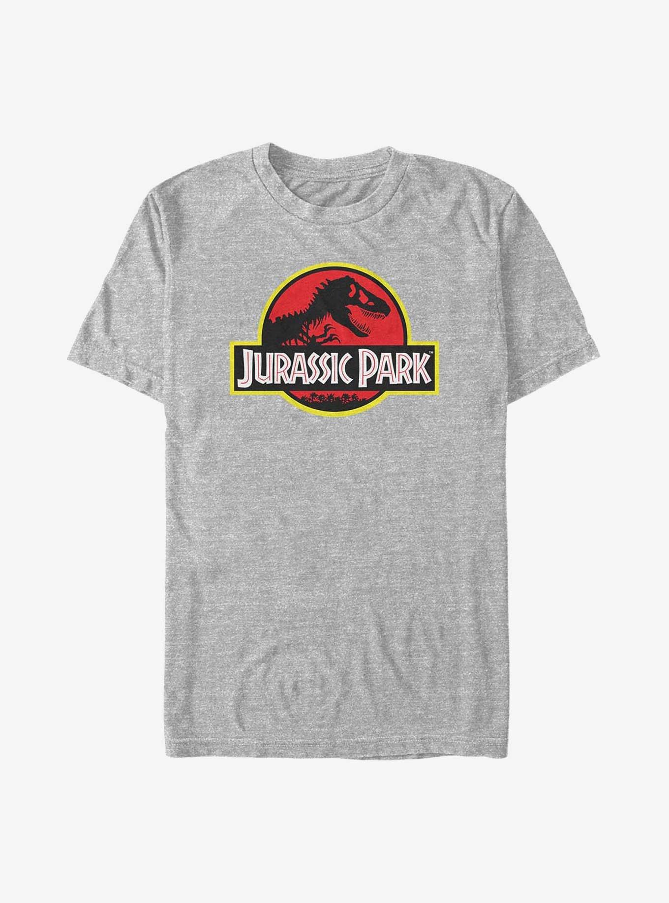 Jurassic Park Dinosaur Logo Badge Big & Tall T-Shirt, ATH HTR, hi-res