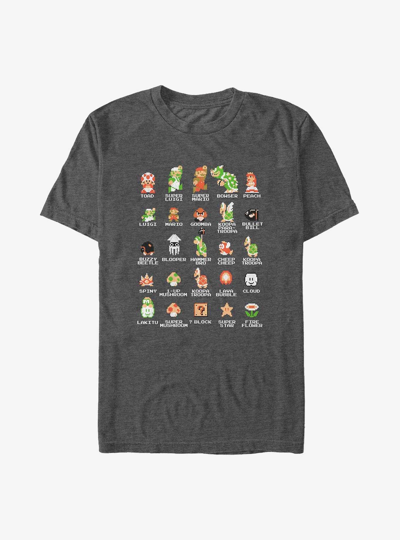 Nintendo Mario Pixel Cast Big & Tall T-Shirt, , hi-res