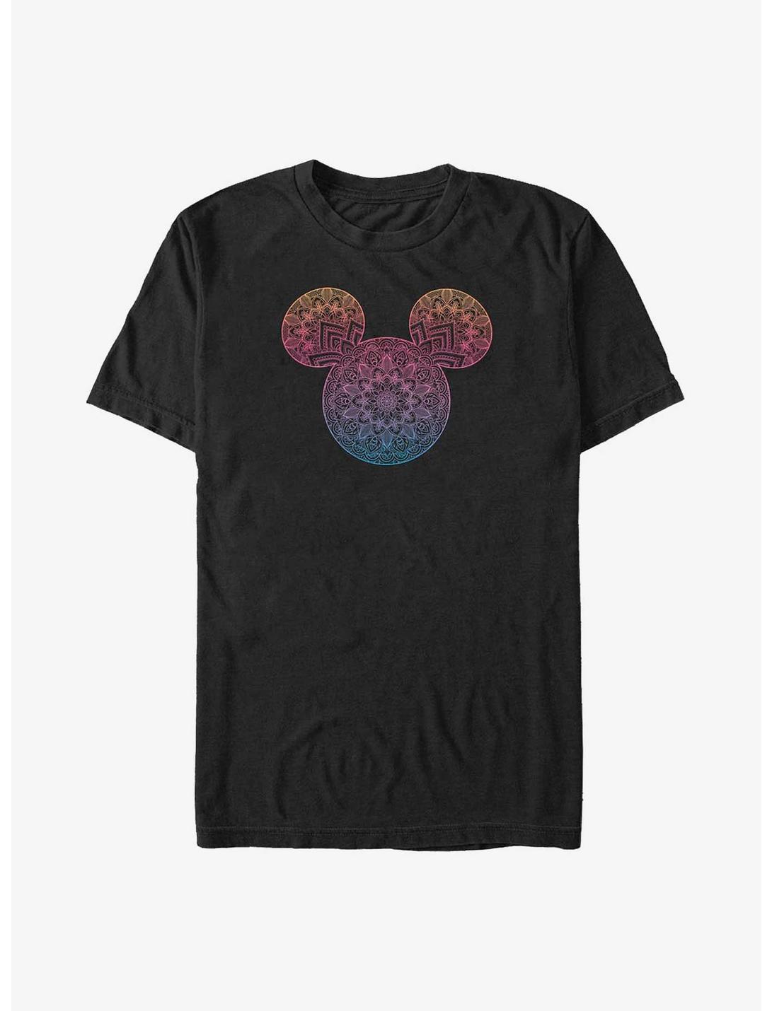 Disney Mickey Mouse Mandala Fill Ears Big & Tall T-Shirt, BLACK, hi-res