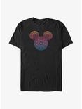 Disney Mickey Mouse Mandala Fill Ears Big & Tall T-Shirt, BLACK, hi-res