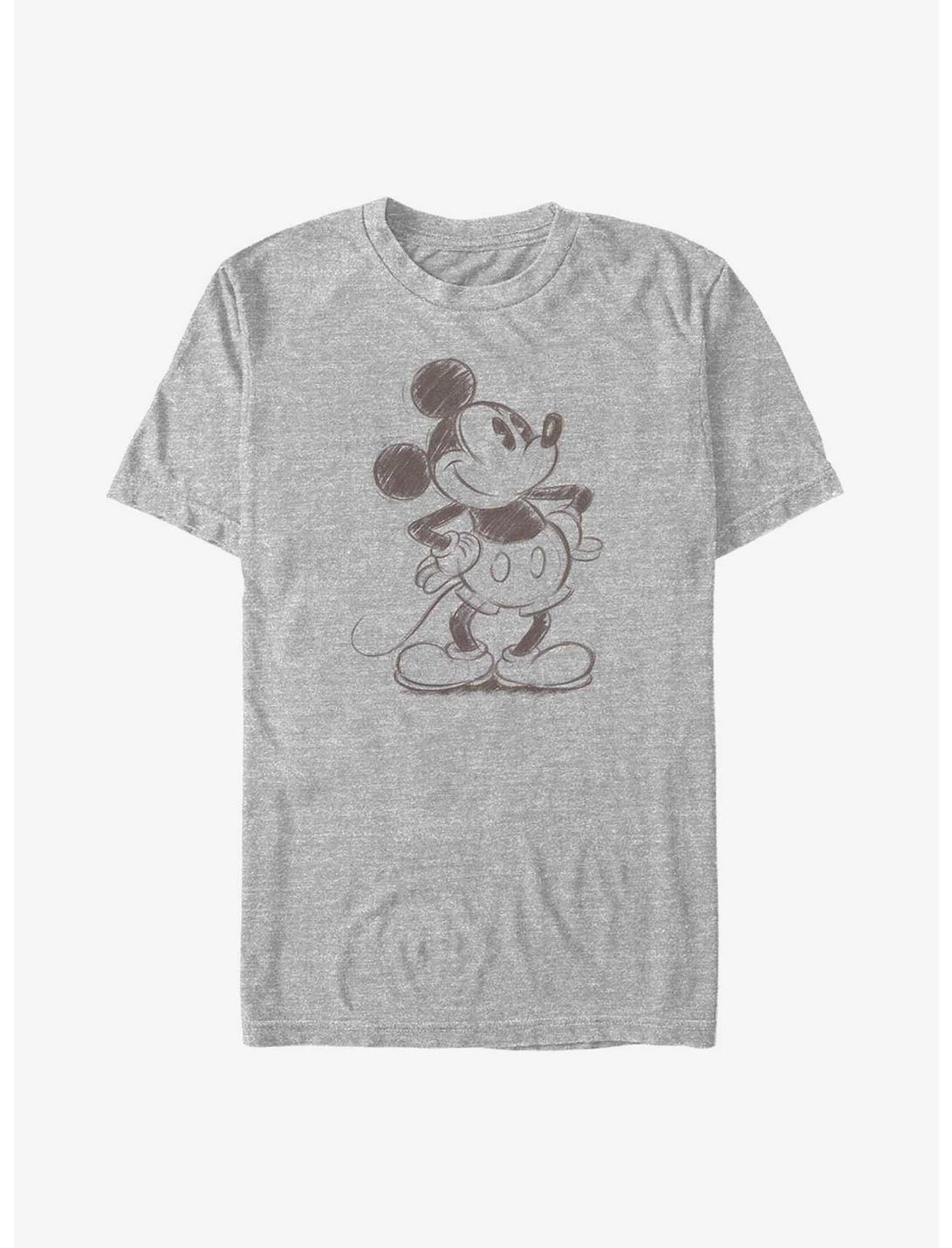 Disney Mickey Mouse Sketchy Mickey Big & Tall T-Shirt, ATH HTR, hi-res