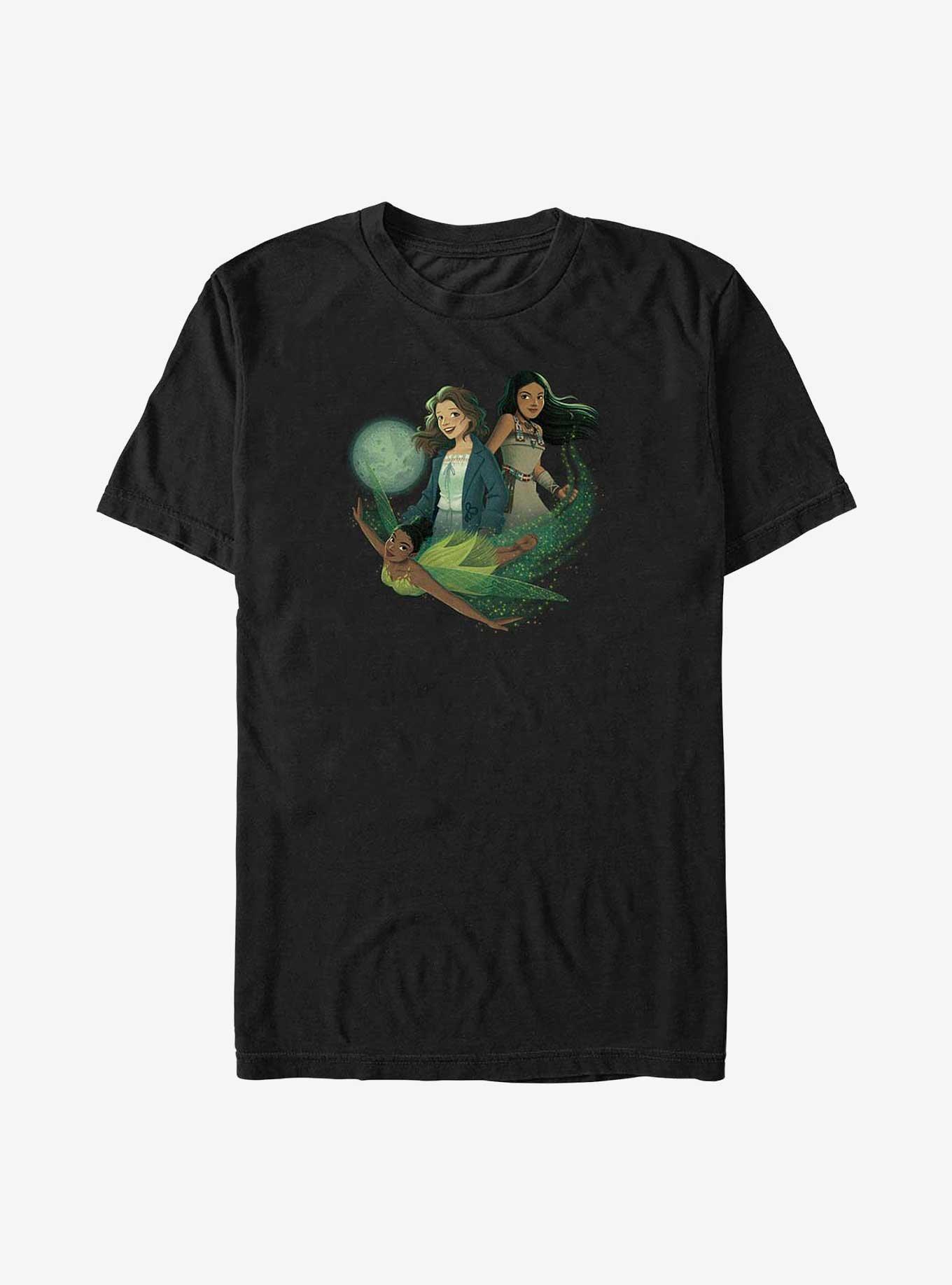 Disney Peter Pan & Wendy Girls Group Big & Tall T-Shirt, BLACK, hi-res