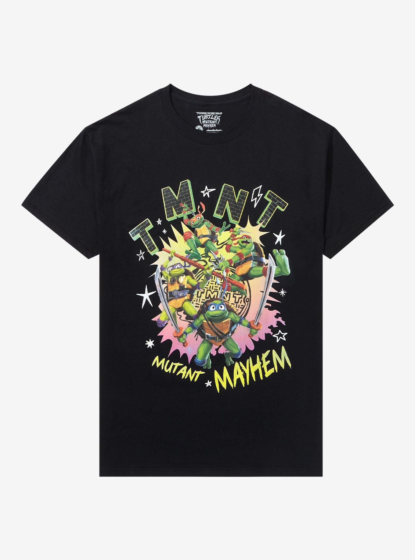 printful2 Teenage Mutant Ninja Turtles: Mutant Mayhem Faces Adult Short Sleeve T-Shirt Black / XXXL