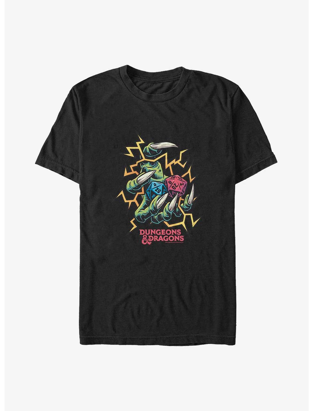 Dungeons & Dragons Electric Dice Roll Big & Tall T-Shirt, BLACK, hi-res