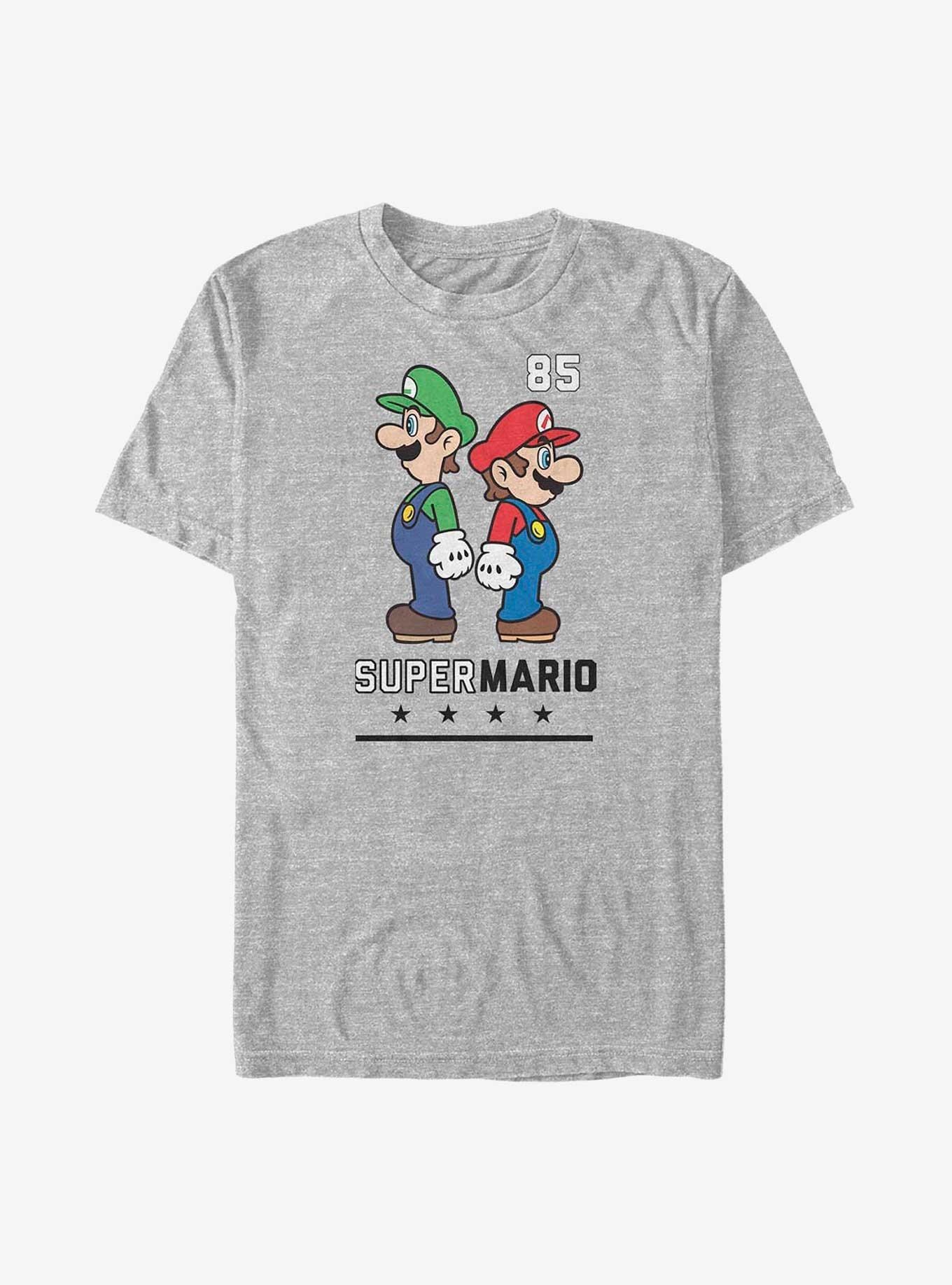 Nintendo Mario Back To Back Big & Tall T-Shirt, ATH HTR, hi-res