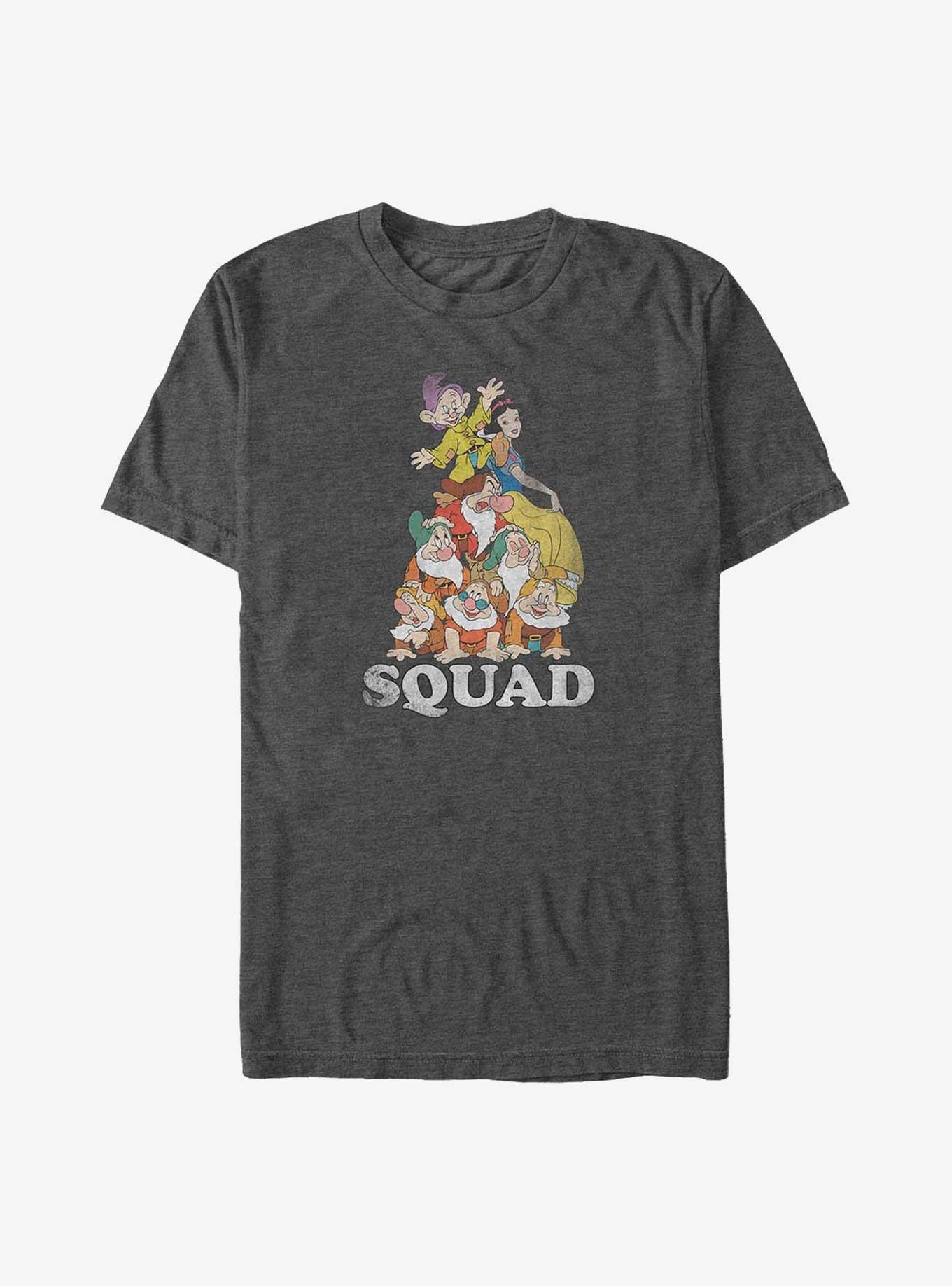 Disney Snow White and the Seven Dwarfs Squad Dwarfs Big & Tall T-Shirt, CHAR HTR, hi-res