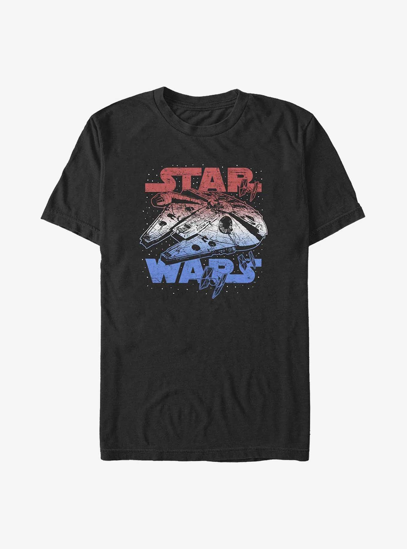 Star Wars Star Spangled Falcon Big & Tall T-Shirt, BLACK, hi-res