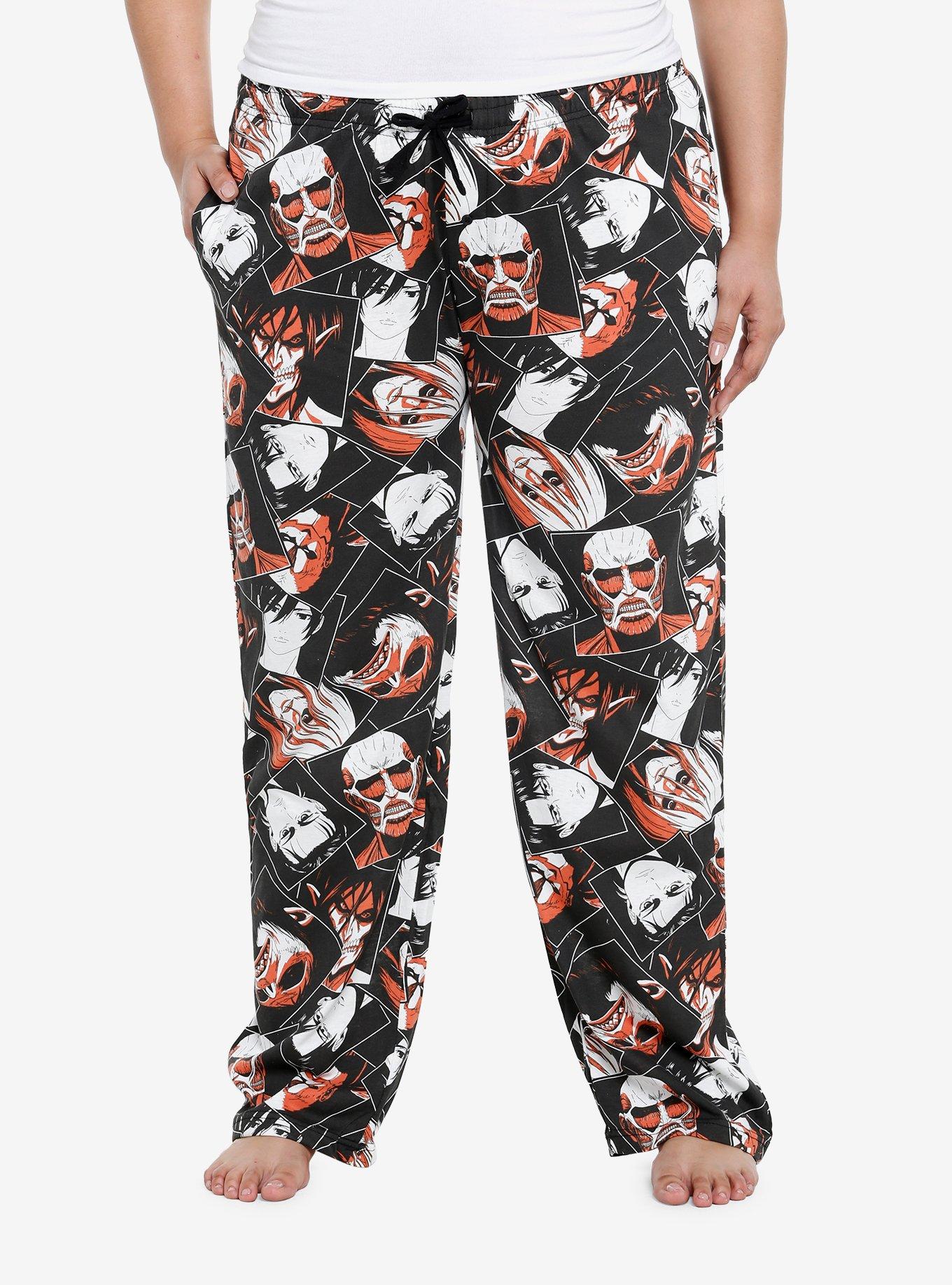 Attack On Titan Portrait Girls Pajama Pants Plus Size