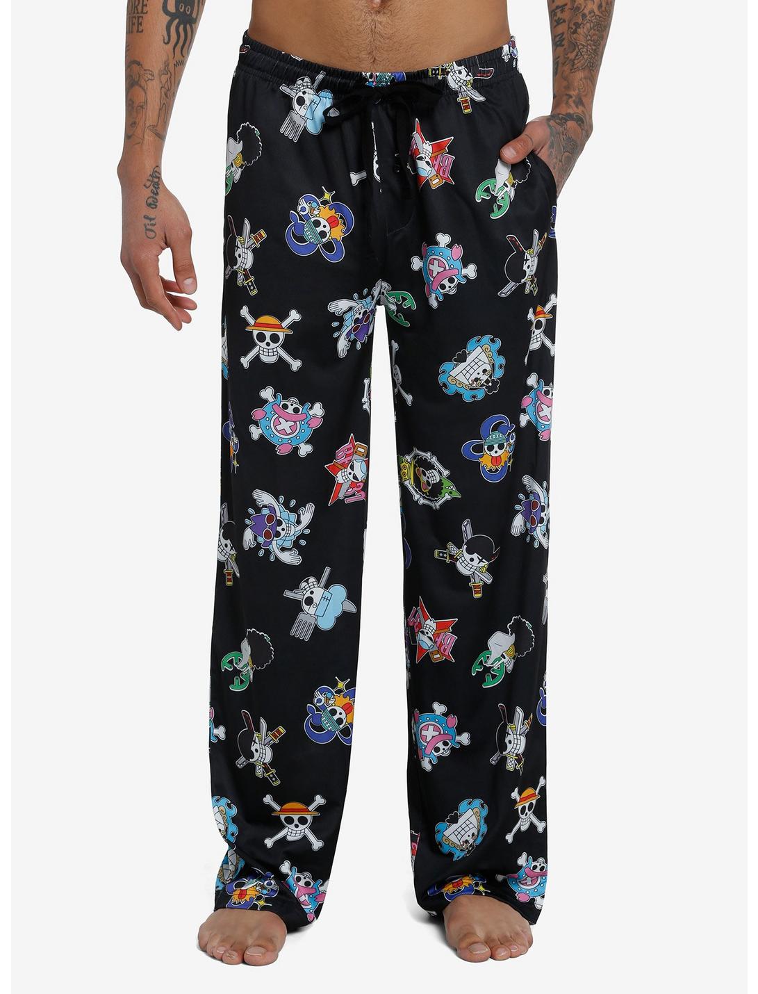 One Piece Jolly Roger Pajama Pants, BLACK, hi-res