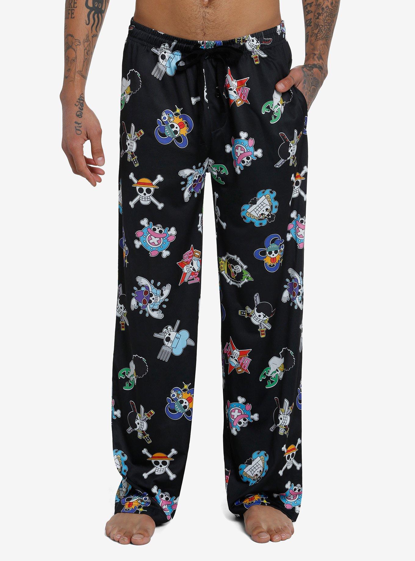 One Piece Jolly Roger Pajama Pants, BLACK, hi-res