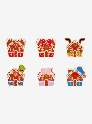 ❁日本未発売❁ディズニーチェキ風ピンバッチ❁全6種類❁ 限定Loungefly❁ Loungefly Disney The Sensational Six Gingerbread House Blind Box